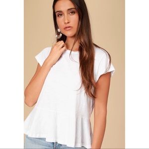 White Peplum Ann Taylor blouse. Size medium